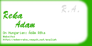 reka adam business card